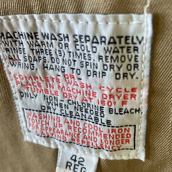 London Fog TOWNE trench coat mens sz 42 w/ warm lining belted - Picture 6 of 6